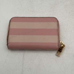 Victoria's Secret Womens Pink White Iconic Striped Small Zip Around Wallet alternative image