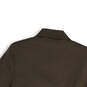 NWT Womens Brown Pockets 3/4 Sleeve Collared Button Front Blazer Size 12 image number 4