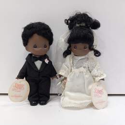 Precious Moments African-American Bride and Groom Doll Pair