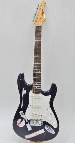 Silvertone by Samick S-Style Black Electric Guitar