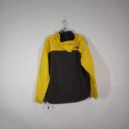 Mens Long Sleeve Zipper Pockets Mid-Length Full-Zip Hooded Raincoat Size Medium alternative image