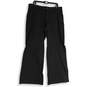 Gap Womens Black Slash Pocket Flat Front Wide Leg Chino Pants Size 16R image number 1