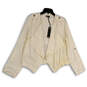 NWT Womens White Long Sleeve Open Front Blazer Jacket Size Large image number 1