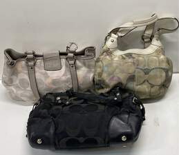 Coach Assorted Bundle Lot Set of 3 Canvas Handbags alternative image