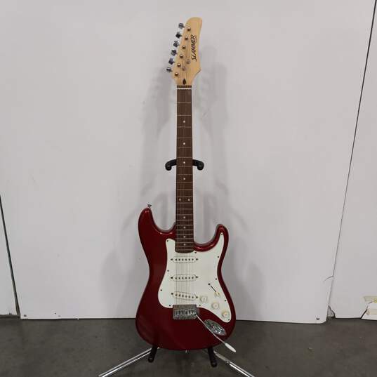 Hamer Slammer Red Stratocaster Electric Guitar image number 1
