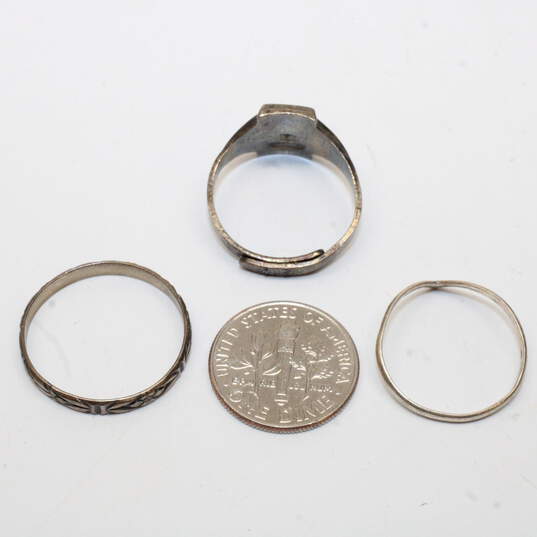 Assortment of 3 Sterling Silver Rings Size 6.25-8.5 - 5.0g image number 5