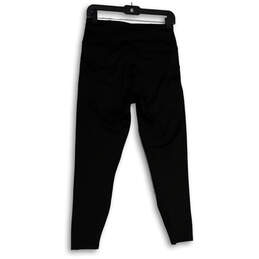 NWT Womens Black Flat Front High Waisted Pull-On Cropped Leggings Size M alternative image