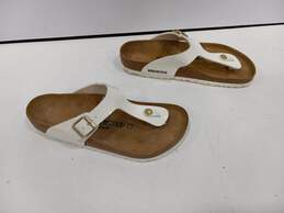 Birkenstock Women's White/Brown Sandals Size 10 alternative image