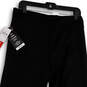 Womens Black Elastic Waist Flat Front Pull-On Cropped Leggings Size Medium image number 3