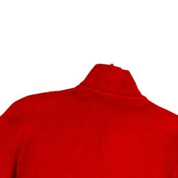 Mens Red Long Sleeve Mock Neck Quater Zip Pullover Sweater Size M alternative image