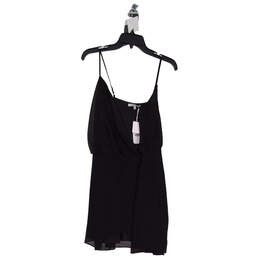 NWT Womens Black Sleeveless Spaghetti Strap Mini Dress Size Small