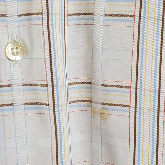 Lacoste Men Pinstripe Button Up Sz 44 image number 2