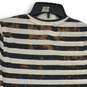NWT Lucky Brand Womens Multicolor Striped Round Neck Pullover T-Shirt Size Small image number 4