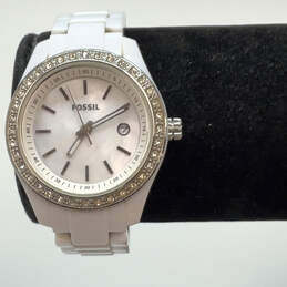 Designer Fossil ES2437 Stella White Dial Stainless Steel Analog Wristwatch