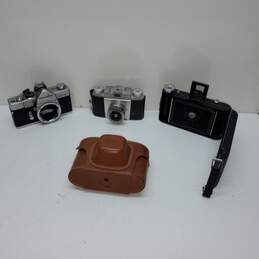 Vintage Film Cameras Lot Minolta SR-1s + Kodak Pony 135 + Kodak Folding Camera Untested P/R