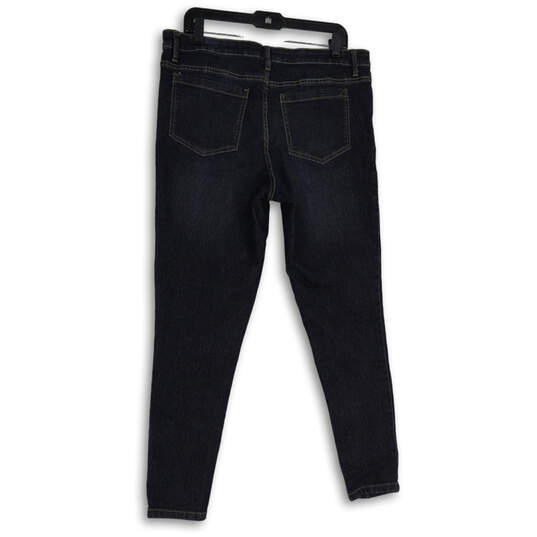 Womens Blue Denim Medium Wash 5-Pocket Design Skinny Leg Jeans Size 14 image number 2
