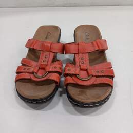 Clarks Women's Peach Leather Sandals Size 6M alternative image