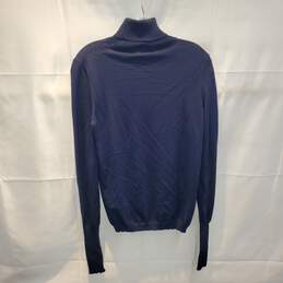 Tory Burch Long Sleeve Navy Lightweight Pullover Turtleneck Sweater Size S alternative image