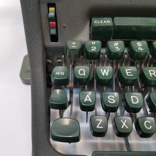 Vintage Olympia SG-1 De Luxe Typewriter Olive Green Wide Carriage Made in Western Germany image number 2