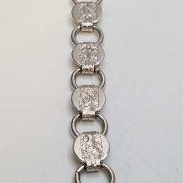 Sarah Coventry Vintage Silver Tone Textured Pattern Bracelet 10.6g alternative image