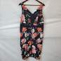 Torrid Body Con Black Pink Floral Dress in Size 1 NWT image number 1