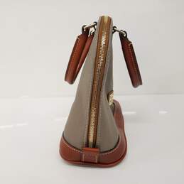 Dooney & Bourke Taupe Leather Top Handle Satchel Bag alternative image