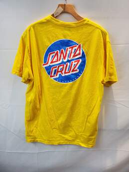 Santa Cruz Skateboards Yellow Short Sleeve T-shirt Size L alternative image