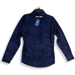 NWT Ralph Lauren RLX Mens Navy Blue USA Camouflage 1/4 Zip Pullover T-Shirt Sz L alternative image