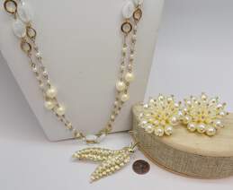 Vintage & MOD Faux Pearl Jewelry Set 77.3g alternative image