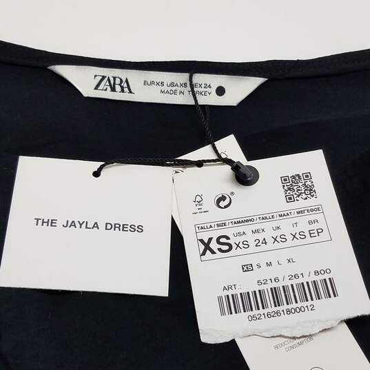Zara Women's Black Asymmetrical Jayla Dress Black Size XS image number 3