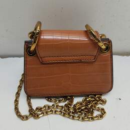 Charles & Keith Croc Embossed Mini Chain Shoulder Bag Tan alternative image
