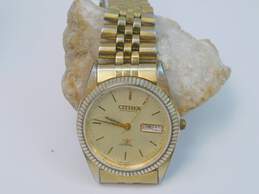 Vintage Citizen Automatic Day Date Gold Tone Men's Dress Watch 87.2g