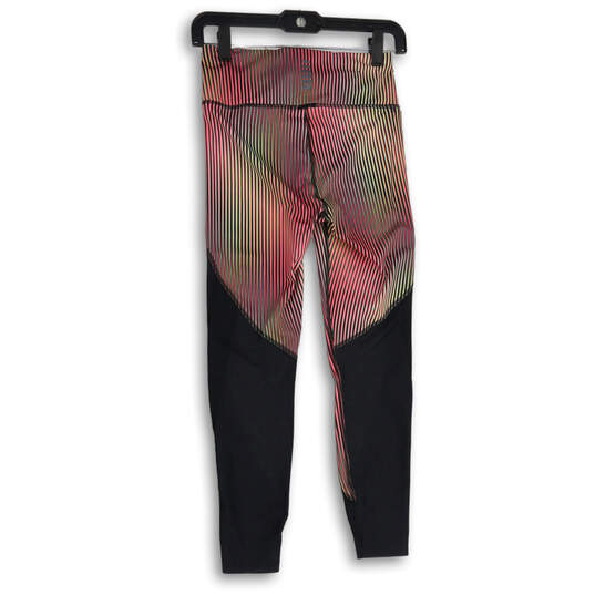 Womens Multicolor Striped High Waist Pull-On Fly Fast Ankle Leggings Size S image number 2