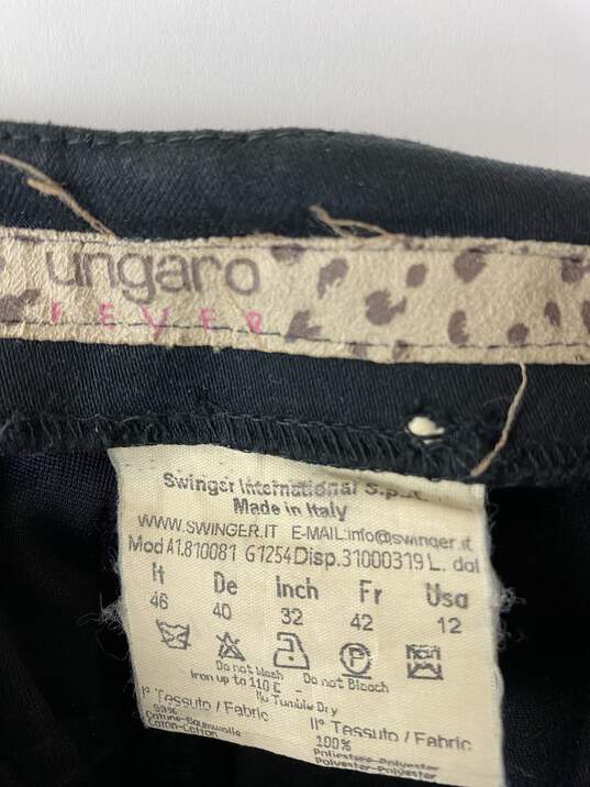 Ungaro Women Black Pants 12 image number 3