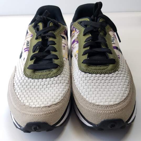 Fila Men's Renno Woven Beige/Olive Running Shoes Sz. 10.5 image number 3