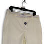 NWT Womens White Flat Front Pockets Straight Leg Dress Pants Size 14 image number 3