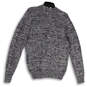 NWT Mens Black White V-Neck Long Sleeve Pockets Cardigan Sweater Sz Medium image number 2