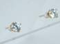 10K Yellow Gold CZ Stud Earrings 0.7g image number 2