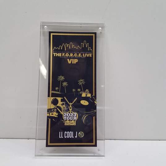 Encased LL Cool J Souvenir VIP Concert Ticket from the F.O.R.C.E. Live 2023 Tour image number 3