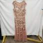 NWT Alex Evenings WM's Rose Gold Sequin 2 Pc Garment Maxi Formal Dress Size 18 image number 1