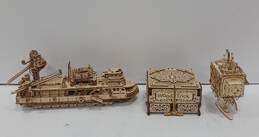 Various Wooden Fully Assembled Ships & Jewelry Box alternative image