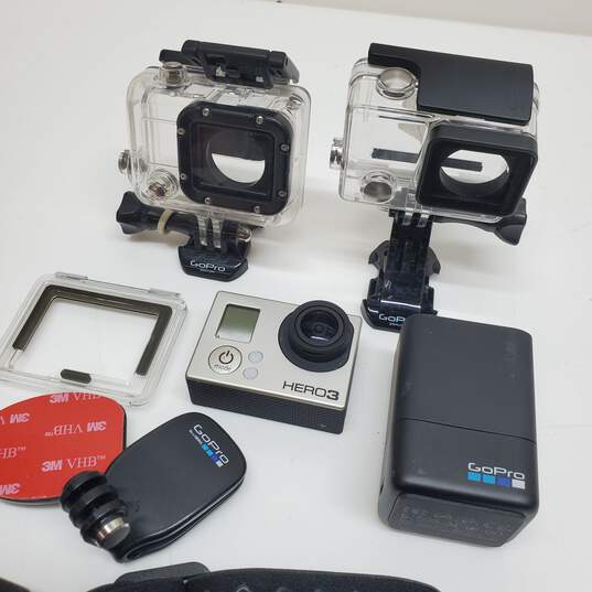 Go Pro Hero 3 Action Camera with Mounts & Accessories - Untested image number 3