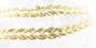 14K Yellow Gold Double Twisted Rope Chevron Chain Necklace 7.8g image number 3
