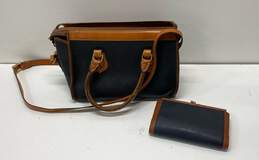 Vintage Dooney & Bourke Leather Top Zip Shoulder Satchel Bag alternative image