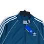 NWT Adidas Womens Blue Superstar Long Sleeve Full-Zip Track Jacket Size L image number 3