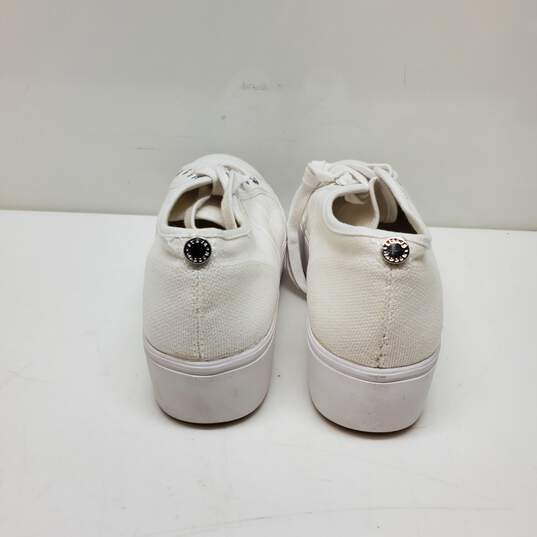 Steve Madden WM's Mayra White Canvas Trainer 1.5 Platform Sneakers Size 8.5 M image number 2