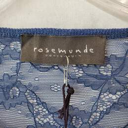 Rosemunde Copenhagen Blue Lace & Silk Long Sleeve Shirt Size M alternative image