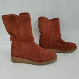 UGG Suede Boots Orange Size 8 alternative image