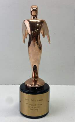 Telly Winners Trophy 11.5in Tall Television Showcase Award Copper Stature 2011