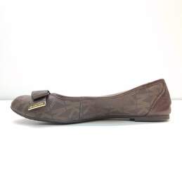 Michael Kors Brown Bow Signature Print Ballet Flats Loafers Shoes Women's Size 10 M alternative image
